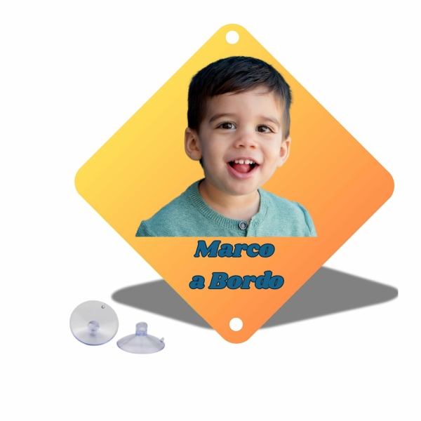 CARTEL "BEBE A BORDO"