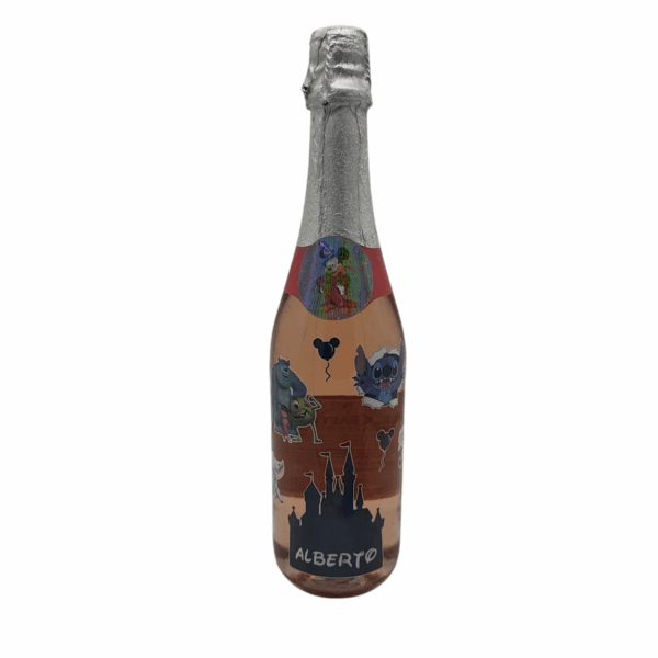 BOTELLA DE VINO CON STICKER + COPA - Imagen 3